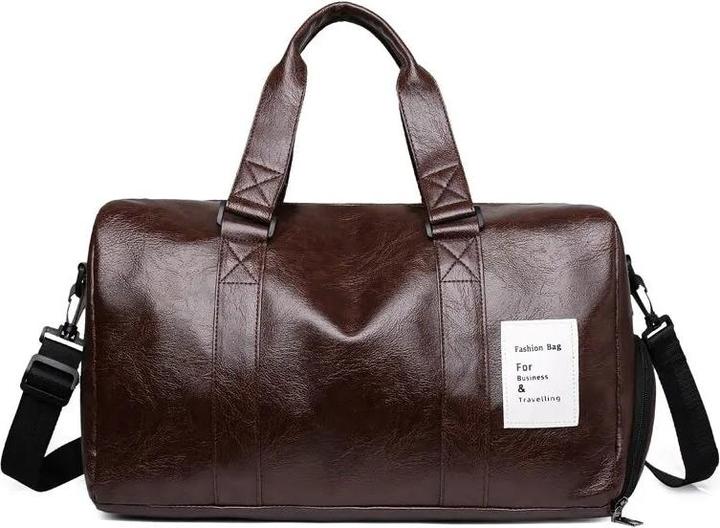 Only-Bags.Store Retro Kurze Reisetasche Sport Biker Training PU Wasserdicht Fitness Tasche