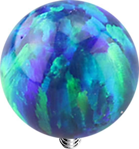 Produktbild Star Piercing Dermal Anchor Kugel Opal blau (ohne Messing, Chirurgenstahl 316L)