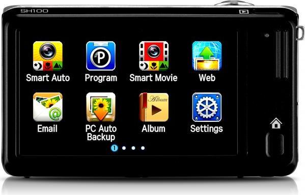 Image du produit Samsung SH100, 14MP, zoom 5x, W-LAN, vidéos HD, noir (1/2,3'')