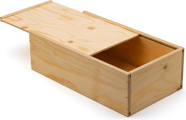 Image du produit Weizenkorn Caisse de rangement pour bouteilles de vin, bois, beige clair (16 x 23 x 41 cm, 15.09 l)