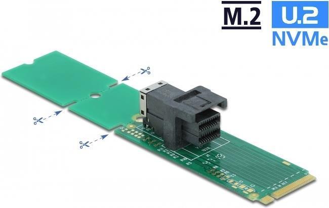 Actual product image Delock Adapter M.2 Key M to SFF-8643 NVMe 22110 / 2280 / 2260