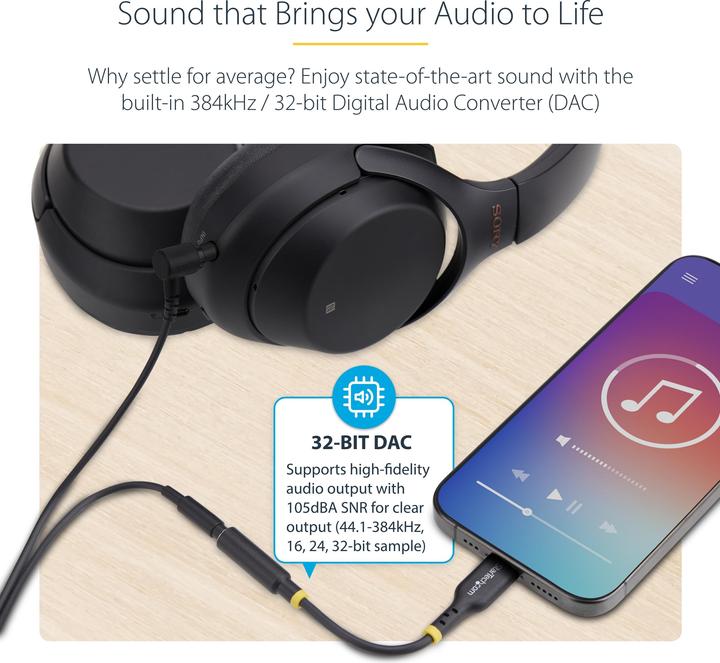 Produktbild StarTech Adap USB-C to 3.5mm Audio (M/F)