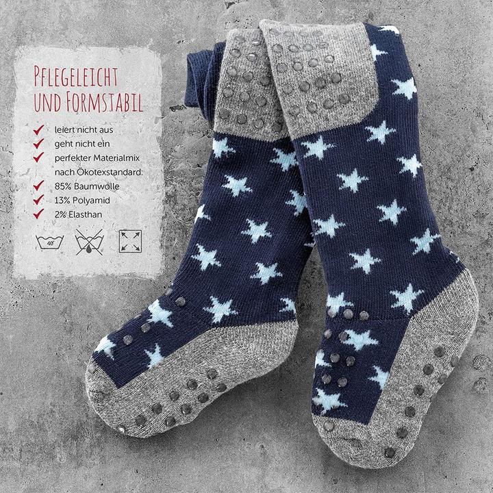 Image du produit La Loona LaLoona Collants Bébé Paquet de 2 - Etoiles Marine + Rayures (74/80)