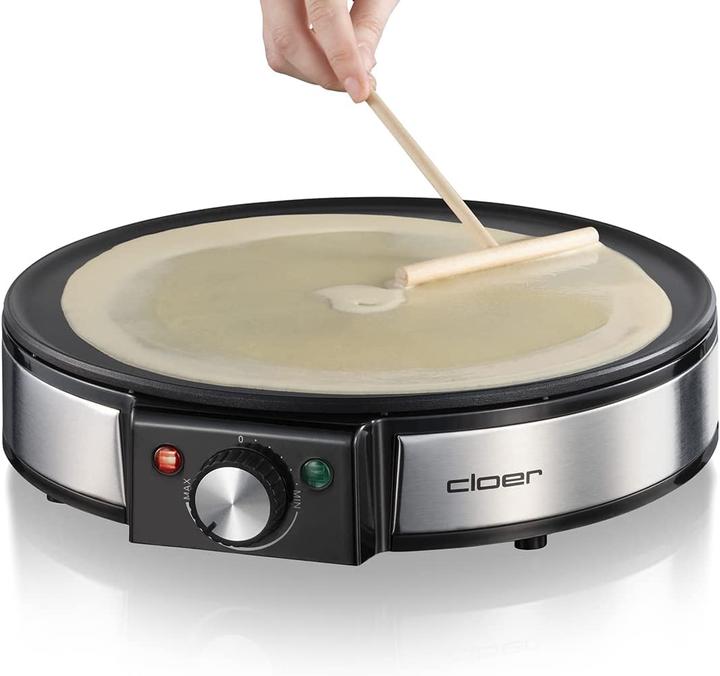 Actual product image Cloer 6630 Crepe maker 2 crepe(s), stainless steel