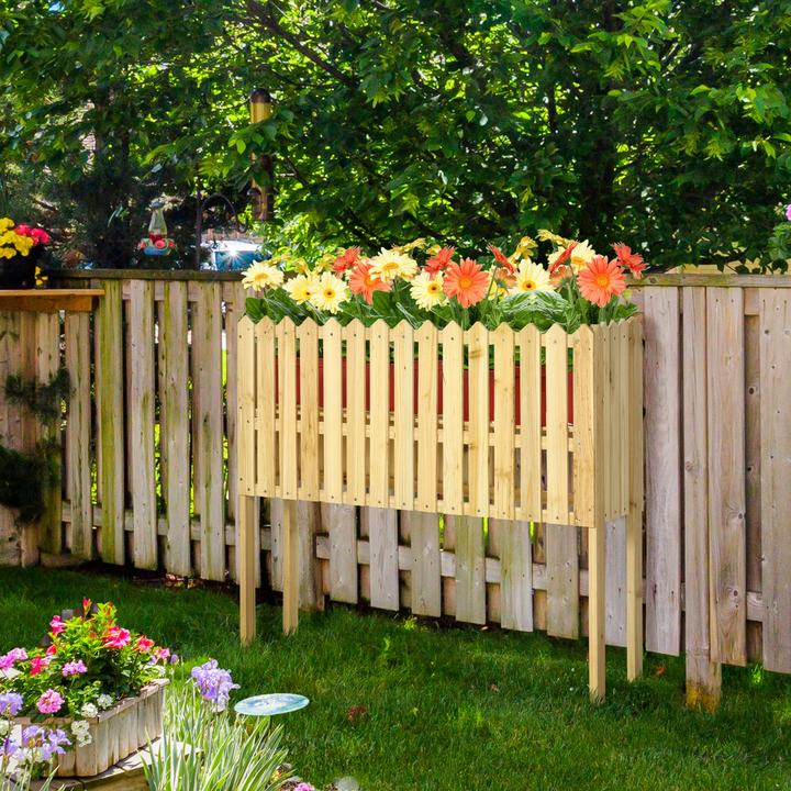 Produktbild Outsunny Gartenzaun mit Pflanzenständer