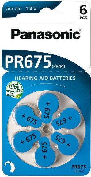 Produktbild Panasonic Hörgeräte Batterien PR675 (6 Stk., 675)