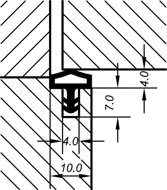 Produktbild Primo AC 4921 Türanschlagdichtung Innentürdichtung Bund á 50 m Kunststoff beige