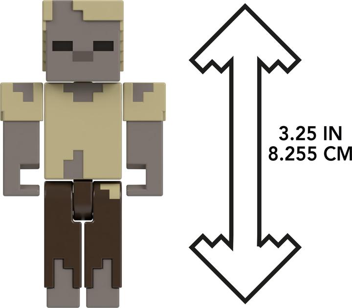 Actual product image Mattel MINECRAFT 3.25' CORE FIGURE Husk