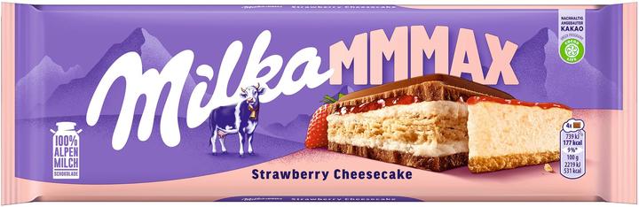 Milka Barretta di cioccolato con cheesecake alle fragole (300 g)