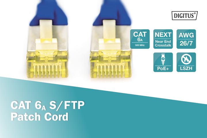 Produktbild Digitus CAT6A S-FTP Patchk.,1m, Blau (S/FTP, CAT6a, 1 m)