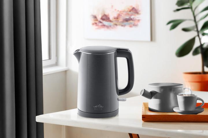 Actual product image ETA Kettle | 859590020 EDITA | Electric | 2200 W | 1.5 L | Stainless steel | 360° rotational base | Gray (1.50 l)