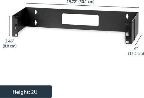 Immagine prodotto StarTech 2 U 48.26cm 19 pollici porta pannello patch con cerniera per il montaggio a muro