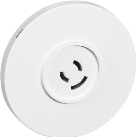 Produktbild LK lampenfassung Rund ø 80 mm Einsatz mit Deckel 2 Leiter + Erde, weiss