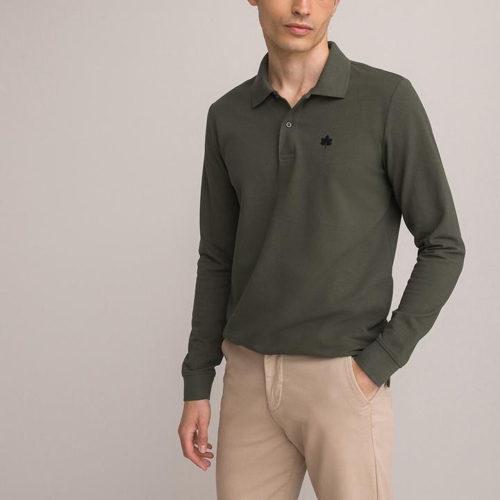 Produktbild La Redoute Collections Langärmeliges Poloshirt (3XL)