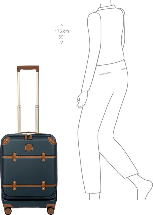 Actual product image Brics Bellagio 4-wheel cabin trolley 55 cm with stretch fold (40 l, Hand luggage (up to 50 litres))