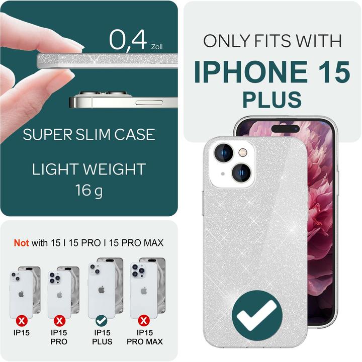 Immagine prodotto Nalia Copertina glitterata (Apple iPhone 15 Plus)
