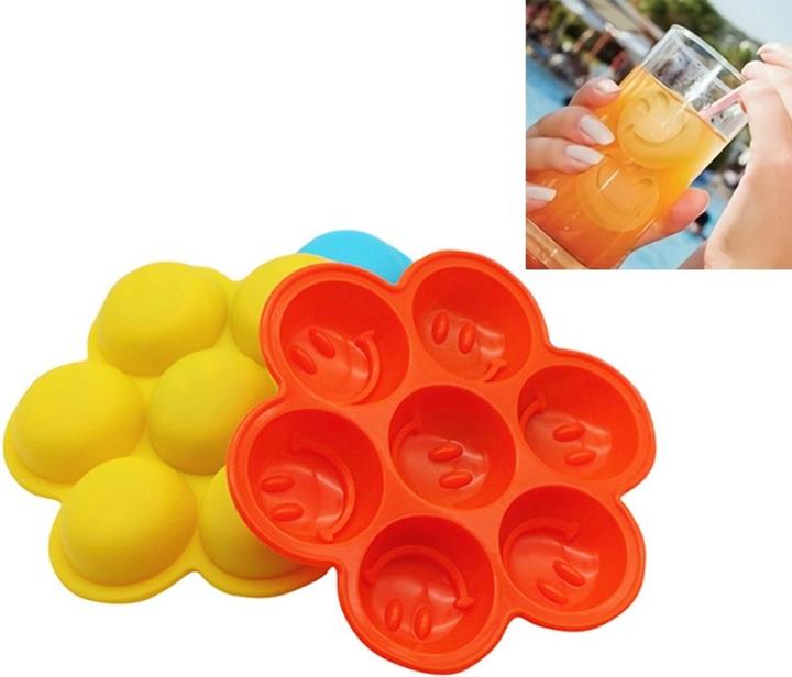 Actual product image König Design Silicone ice cube mould smiley emoji ice cubes ice for whiskey wine bar party new