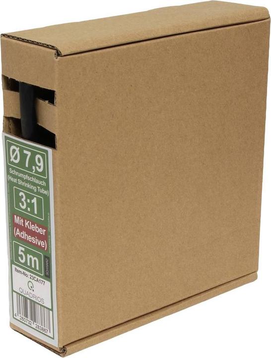 Actual product image Quadrios 23CA177 Heat shrink tubing with adhesive black Shrink ratio:3:1 5 m (1 x)