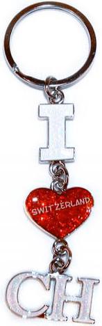 Produktbild Cotfer Porte-clés métallique articulé I love CH