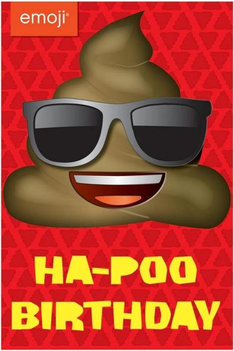 Produktbild Emoji Grusskarte HaPoo Birthday Karton