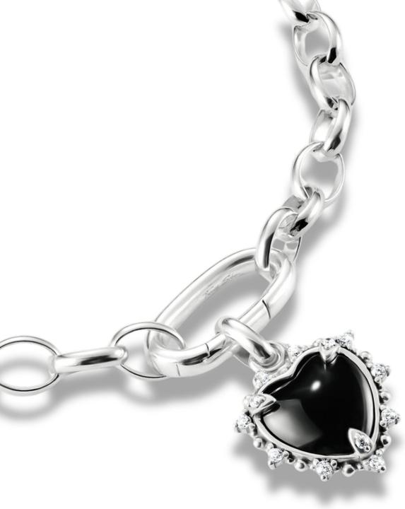 Produktbild Thomas Sabo Charm-Anhänger Vintage Herz schwarz Connect Silber (Silber 925)