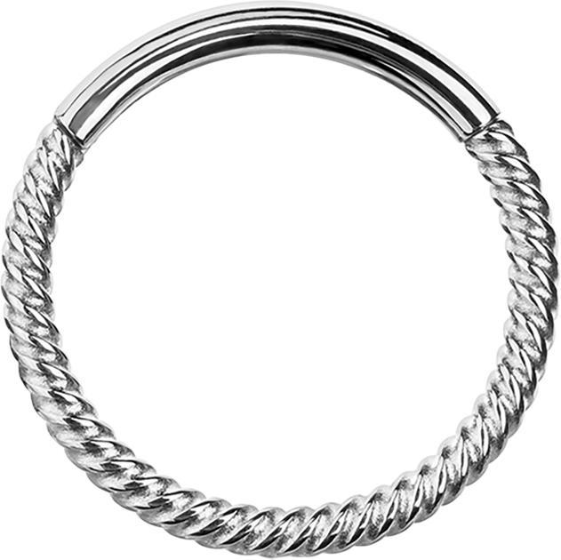 Actual product image Star Piercing Micro segment ring foldable braided silver (Surgical steel 316L)