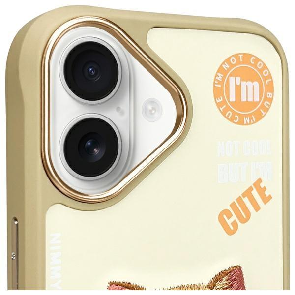 Productafbeelding ASUS Nimmy hoesje iPhone 16 6.1" kaki Cool&Cute 2.0 Cat (Apple iPhone 16)