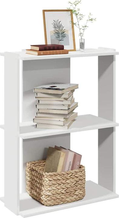 Image du produit VidaXL Bibliothèque 3 étagères Blanc 60x30x80 cm Bois composite (60 x 30 x 80 cm)