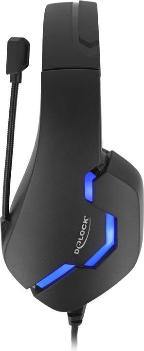Produktbild Delock Headset Gaming Over-Ear LED für PC,Notebook,Konsolen Schwarz (Kabelgebunden)