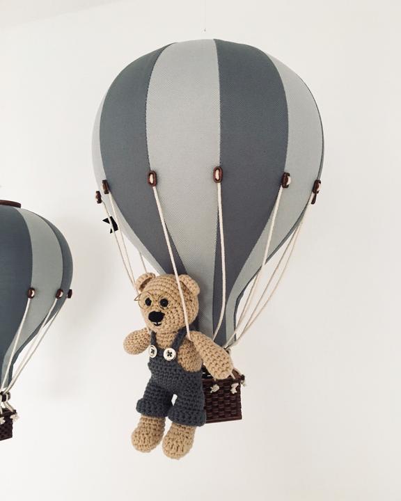 Immagine prodotto Super Balloon Deko Heissluftballon Weiss Dunkelgrau (1 x)