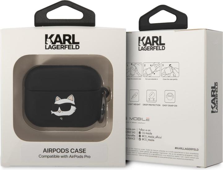 Actual product image Karl Lagerfeld Airpods Pro Logo NFT Choupette Head Silicone Case (Headphone bag)