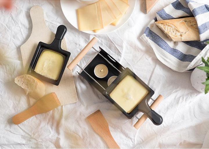 Produktbild Rosenstein & Söhne Teelicht-Raclette für 2 Personen, mit Schabern und Teelichtern