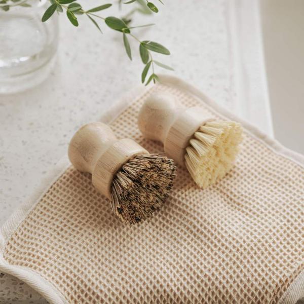 Immagine prodotto Jungle Culture Spazzole per piatti in bambù | Set di 2 spazzole per piatti (2 pz.)