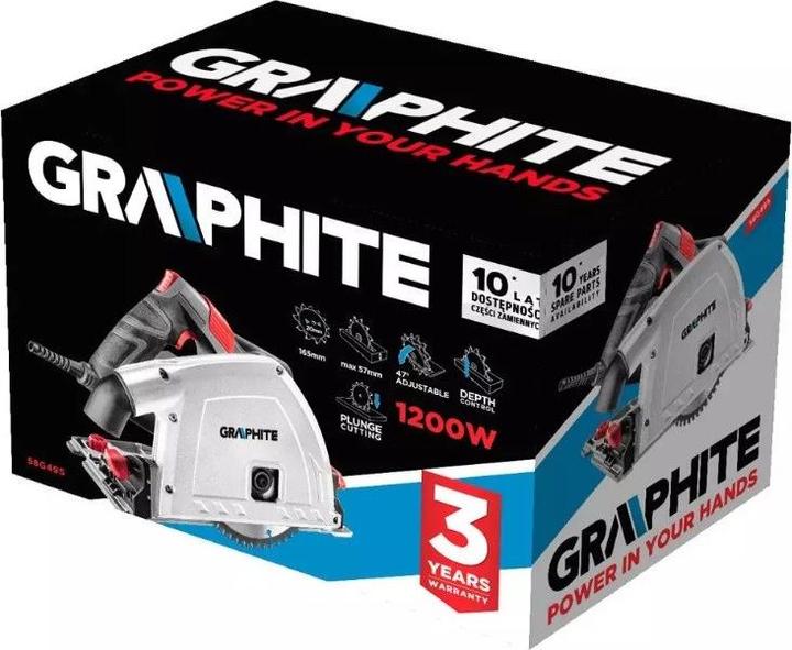 Immagine prodotto Graphite Pilarka tarczowa 58G495 1200 W 165 mm