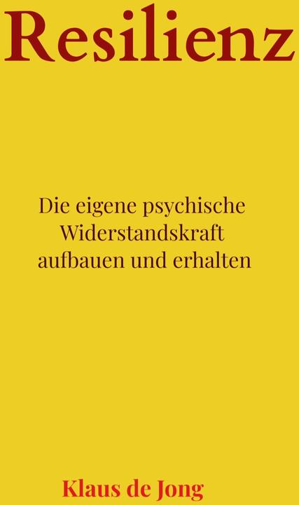 Produktbild Resilienz (Deutsch, Klaus de Jong, 2023)