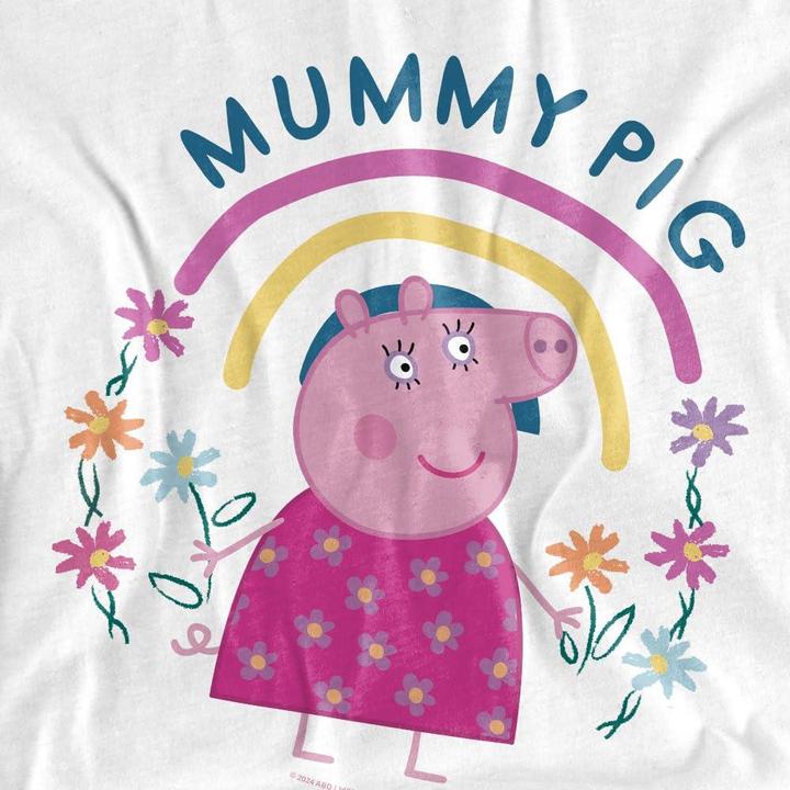 Immagine prodotto Peppa Pig Maglietta Mamma Pig Arcobaleno Floreale Uomo (S)