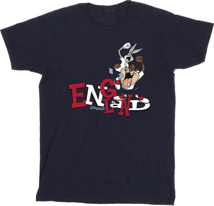 Actual product image Looney Tunes Mens Bugs & Taz England T-Shirt (S)