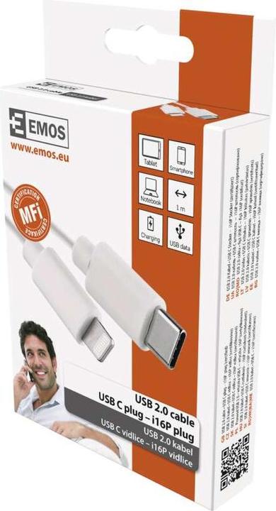Image du produit Emos USB C — Lightning (1 m, USB 2.0)