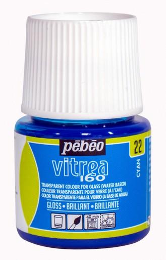 Produktbild Pebeo Vitrea 160 Glänzendefarben (Zyanblau, 45 ml)