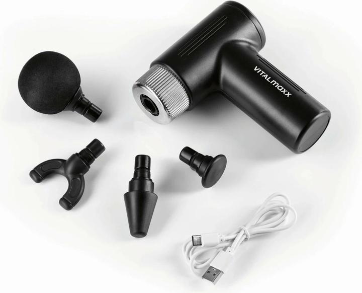 Actual product image Vitalmaxx Massage Gun Mini-Gun 5-piece