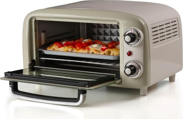 Produktbild Ariete Mini-Backofen Vintage Beige (weiss/hellgrün, 800 Watt, 10 Liter)