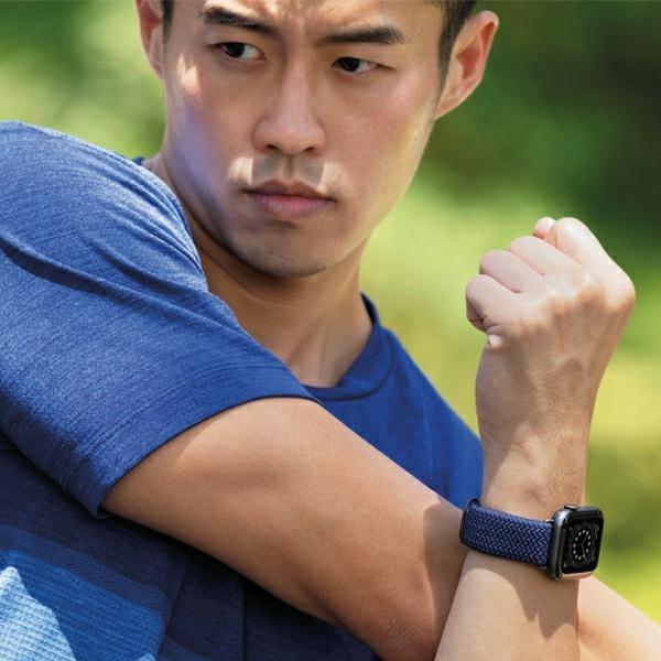 Actual product image Uniq Aspen Bracelet Tresse Apple Watch 44 42mm Gris Granite (Plastic)