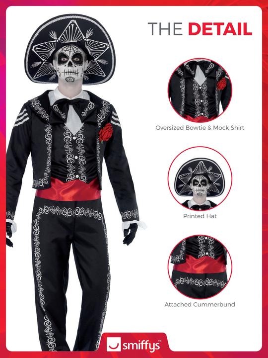 Produktbild Smiffys Tag der Toten - Dia De Los Muertos - Senor Bones (XL)