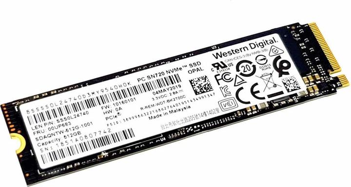 Actual product image Lenovo 512G,M.2,2280,PCIe3x4,WD,OPAL (512 GB, M.2 2280)