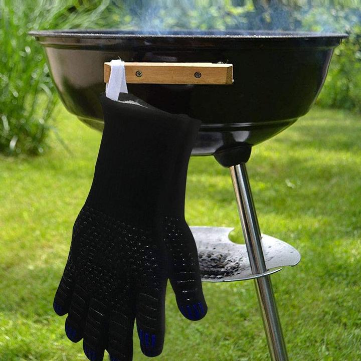 Image du produit Werkstein Gants de barbecue résistants à la chaleur BBQ (Fibres aramides, silicone résistant à la chaleur)
