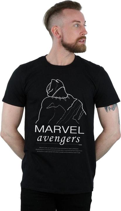 Produktbild Black Panther Single Line TShirt (XL)