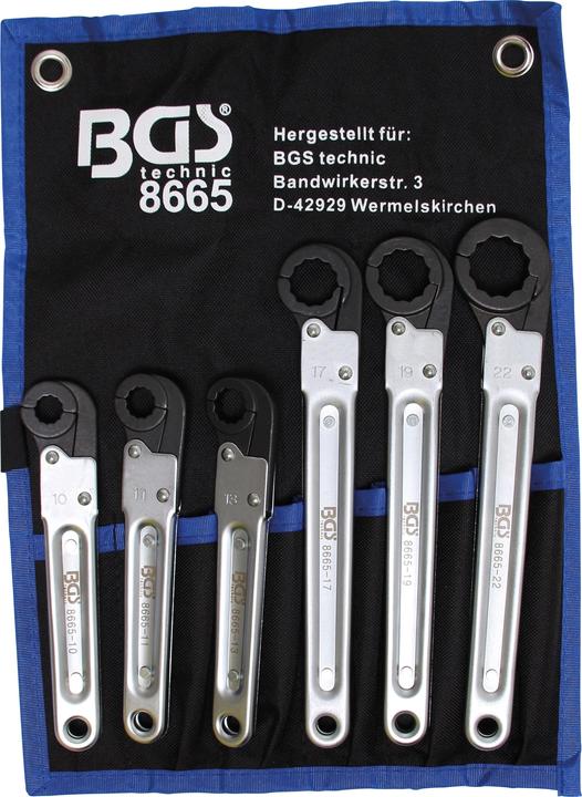Produktbild BGS Leitungs-Ratschenschlüssel-Satz | 6-tlg. (22 mm)
