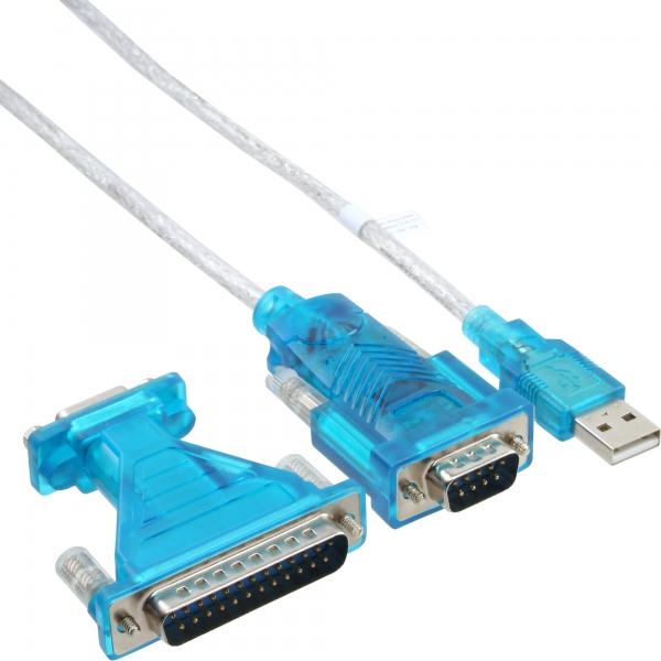 InLine USB-Serial adapter cable USB St A to 9pin St 1,8m with 9-25pin adapter (1.80 m)