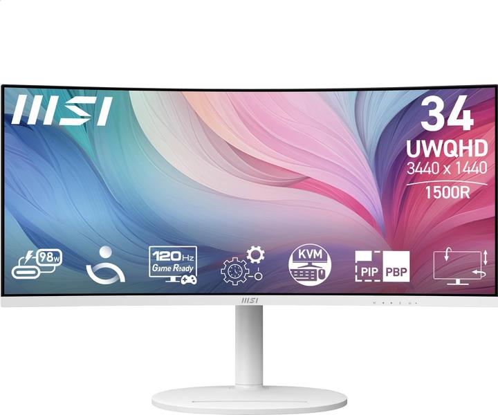 Produktbild MSI Modern MD342CQPWDE / / / 4ms/3340x1440 UWQHD (3440 x 1440 Pixel, 34")