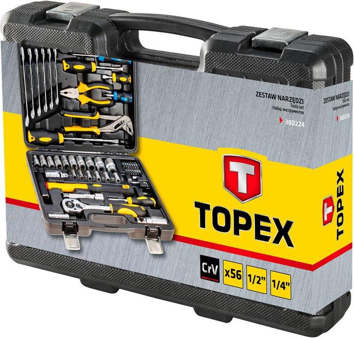 Image du produit Topex Jeu d'outils 56 pcs. (38D224) (56 pièces)